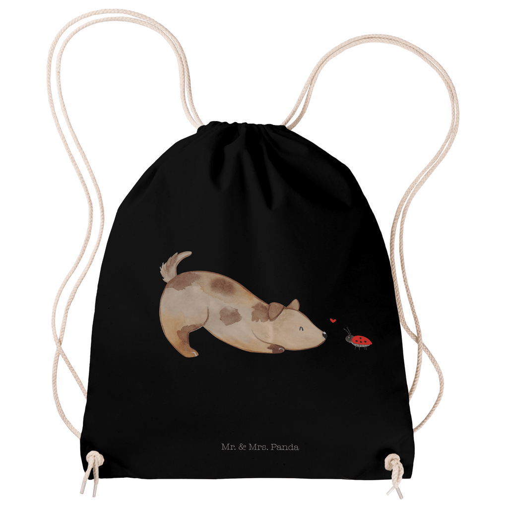 Sportbeutel Hund Marienkäfer Turnbeutel, Beutel, Sporttasche, Tasche, Stoffbeutel, Hund, Hundemotiv, Haustier, Hunderasse, Tierliebhaber, Hundebesitzer, Sprüche, Hunde, Hundespruch, Marienkäfer, Mischling, Mischlinghund