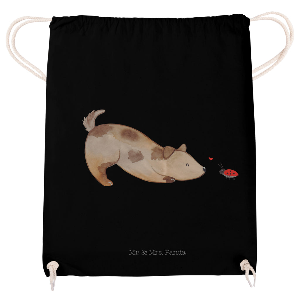 Sportbeutel Hund Marienkäfer Turnbeutel, Beutel, Sporttasche, Tasche, Stoffbeutel, Hund, Hundemotiv, Haustier, Hunderasse, Tierliebhaber, Hundebesitzer, Sprüche, Hunde, Hundespruch, Marienkäfer, Mischling, Mischlinghund