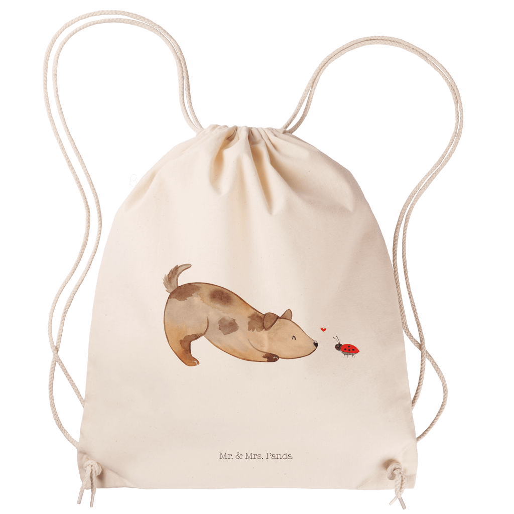 Sportbeutel Hund Marienkäfer Turnbeutel, Beutel, Sporttasche, Tasche, Stoffbeutel, Hund, Hundemotiv, Haustier, Hunderasse, Tierliebhaber, Hundebesitzer, Sprüche, Hunde, Hundespruch, Marienkäfer, Mischling, Mischlinghund