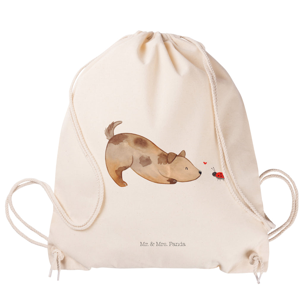Sportbeutel Hund Marienkäfer Turnbeutel, Beutel, Sporttasche, Tasche, Stoffbeutel, Hund, Hundemotiv, Haustier, Hunderasse, Tierliebhaber, Hundebesitzer, Sprüche, Hunde, Hundespruch, Marienkäfer, Mischling, Mischlinghund