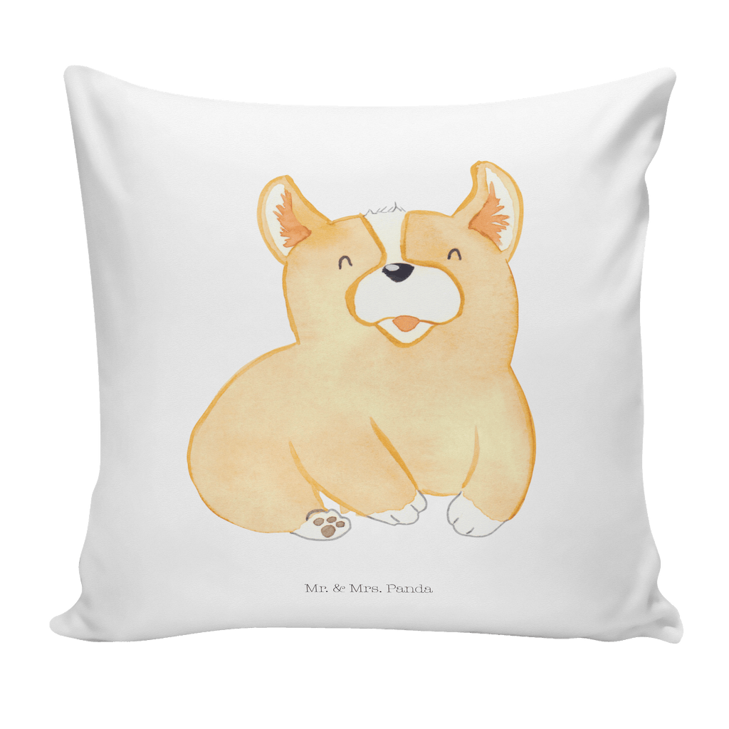 40x40 Kissen Corgie Kissenhülle, Kopfkissen, Sofakissen, Dekokissen, Motivkissen, Hund, Hundemotiv, Haustier, Hunderasse, Tierliebhaber, Hundebesitzer, Sprüche, Corgie, Welsh Corgie Pembroke, britisch, Motivation, Spruch, Hundespruch, Lebensfreude