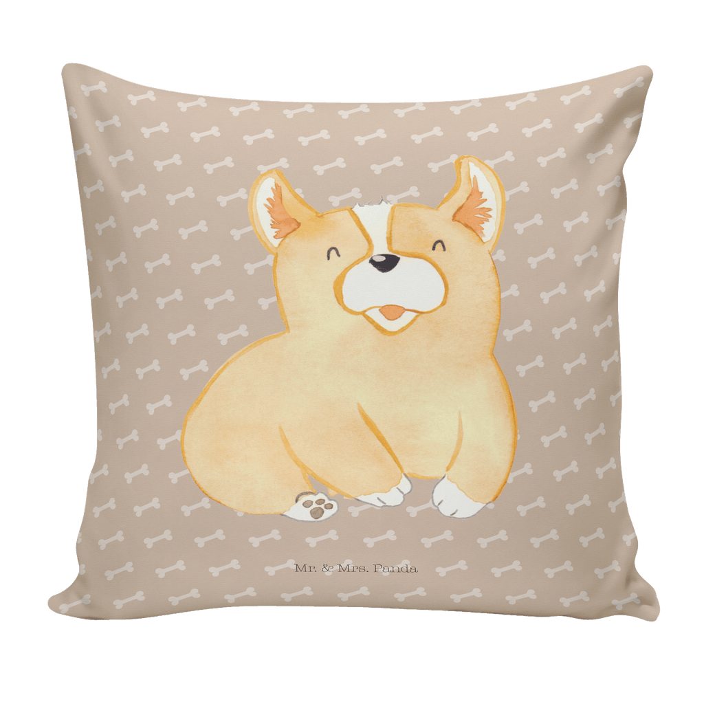 40x40 Kissen Corgie Kissenhülle, Kopfkissen, Sofakissen, Dekokissen, Motivkissen, Hund, Hundemotiv, Haustier, Hunderasse, Tierliebhaber, Hundebesitzer, Sprüche, Corgie, Welsh Corgie Pembroke, britisch, Motivation, Spruch, Hundespruch, Lebensfreude