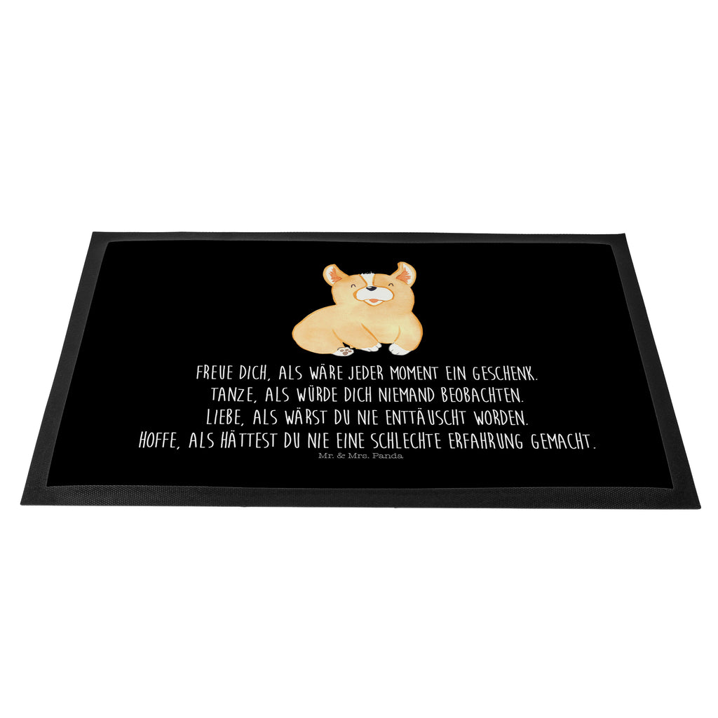 Fußmatte Corgie Corgie, Hund, Welsh Corgie Pembroke, britisch, Motivation, Spruch, Sprüche, Hundespruch, Lebensfreude	 Türvorleger, Schmutzmatte, Fußabtreter, Matte, Schmutzfänger, Fußabstreifer, Schmutzfangmatte, Türmatte, Motivfußmatte,  Haustürmatte, Vorleger  Hund, Hundemotiv, Haustier, Hunderasse, Tierliebhaber, Hundebesitzer, Sprüche