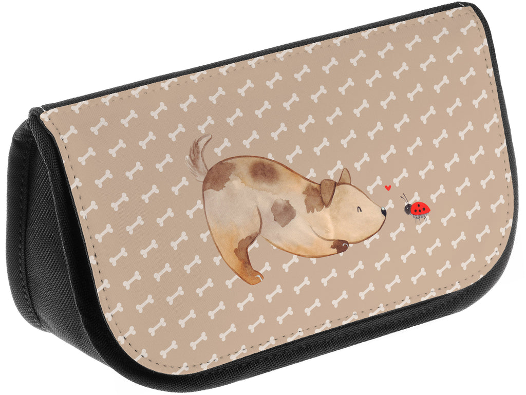 Kosmetiktasche Hund Marienkäfer Kosmetikbeutel, Kulturtasche, Kulturbeutel, Schminktasche, Make-Up Tasche, Hund, Hundemotiv, Haustier, Hunderasse, Tierliebhaber, Hundebesitzer, Sprüche, Hunde, Hundespruch, Marienkäfer, Mischling, Mischlinghund