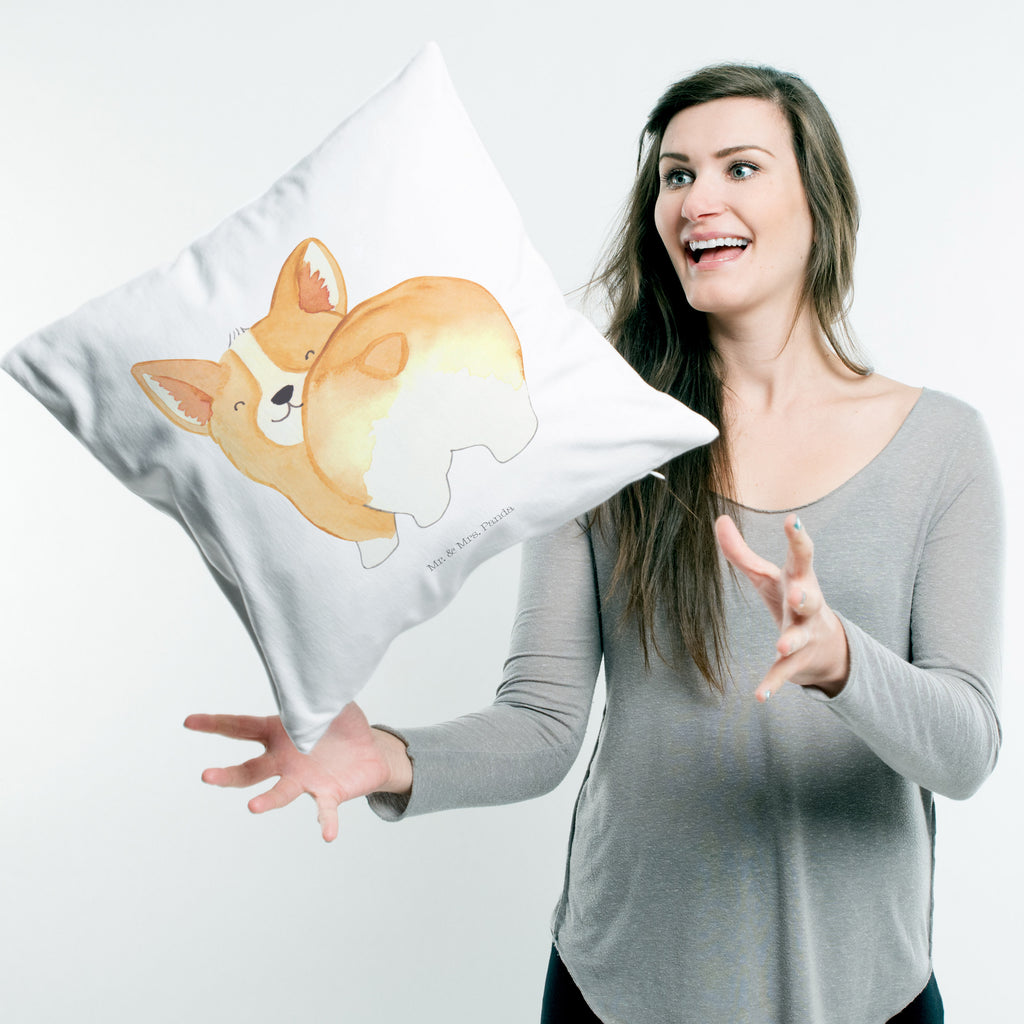 40x40 Kissen Corgie Po Kissenhülle, Kopfkissen, Sofakissen, Dekokissen, Motivkissen, Hund, Hundemotiv, Haustier, Hunderasse, Tierliebhaber, Hundebesitzer, Sprüche, Corgie, Hundeliebe, Motivation, Selbstliebe, Spruch