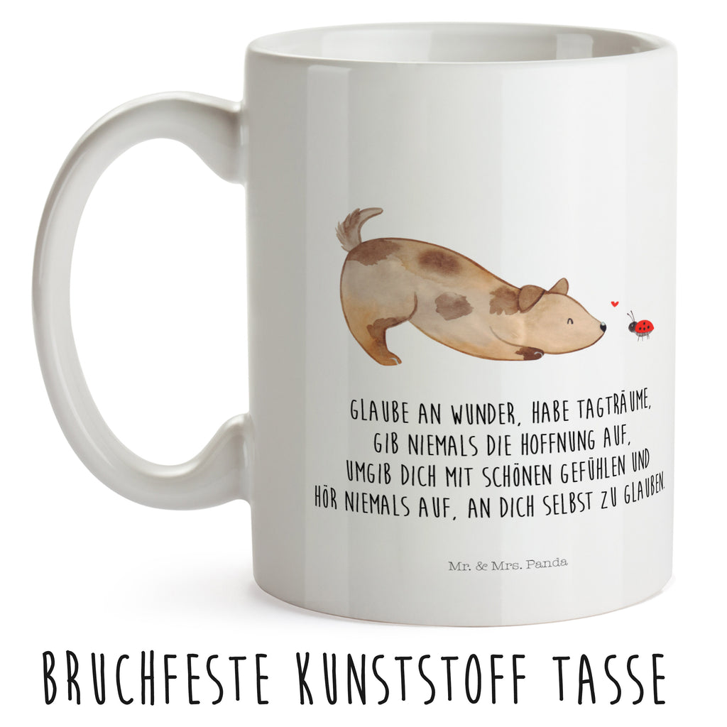 Kindertasse Hund Marienkäfer Kunststoff Tasse, Kindergarten, Tasse, Trinkbecher, Camping Becher, Kaffeetasse, Kunststoffbecher, Kindergartenbecher, Outdoorgeschirr, Kunststoffgeschirr, Reisebecher, Reisetasse, Kinderbecher, Hund, Hundemotiv, Haustier, Hunderasse, Tierliebhaber, Hundebesitzer, Sprüche, Hunde, Hundespruch, Marienkäfer, Mischling, Mischlinghund
