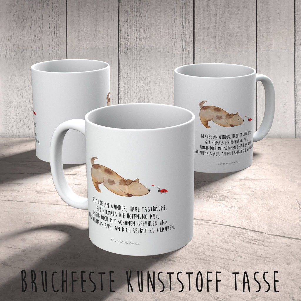 Kindertasse Hund Marienkäfer Kunststoff Tasse, Kindergarten, Tasse, Trinkbecher, Camping Becher, Kaffeetasse, Kunststoffbecher, Kindergartenbecher, Outdoorgeschirr, Kunststoffgeschirr, Reisebecher, Reisetasse, Kinderbecher, Hund, Hundemotiv, Haustier, Hunderasse, Tierliebhaber, Hundebesitzer, Sprüche, Hunde, Hundespruch, Marienkäfer, Mischling, Mischlinghund