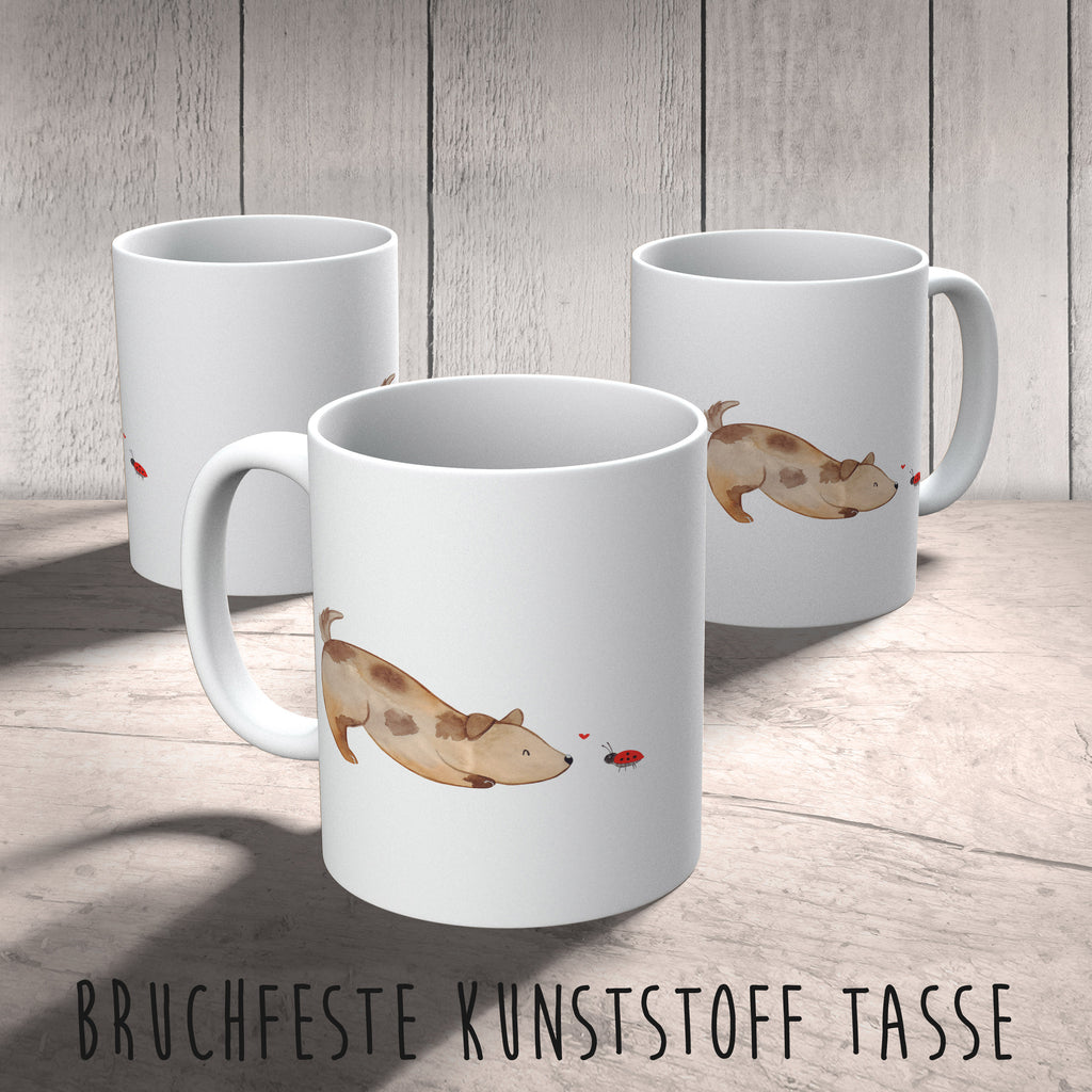 Kindertasse Hund Marienkäfer Kunststoff Tasse, Kindergarten, Tasse, Trinkbecher, Camping Becher, Kaffeetasse, Kunststoffbecher, Kindergartenbecher, Outdoorgeschirr, Kunststoffgeschirr, Reisebecher, Reisetasse, Kinderbecher, Hund, Hundemotiv, Haustier, Hunderasse, Tierliebhaber, Hundebesitzer, Sprüche, Hunde, Hundespruch, Marienkäfer, Mischling, Mischlinghund