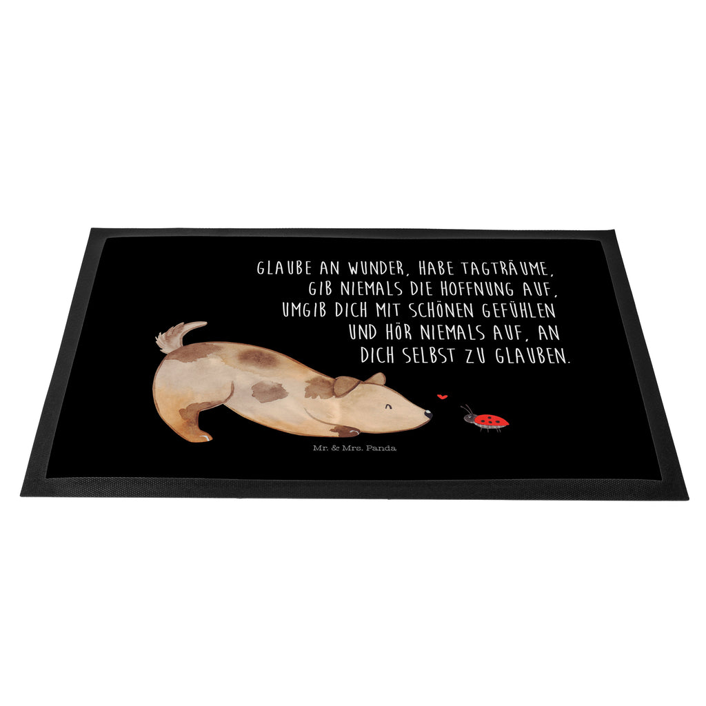 Fußmatte Hund Marienkäfer Hund, Hunde, Hundespruch, Sprüche, Marienkäfer, Mischling, Mischlinghund Türvorleger, Schmutzmatte, Fußabtreter, Matte, Schmutzfänger, Fußabstreifer, Schmutzfangmatte, Türmatte, Motivfußmatte,  Haustürmatte, Vorleger  Hund, Hundemotiv, Haustier, Hunderasse, Tierliebhaber, Hundebesitzer, Sprüche