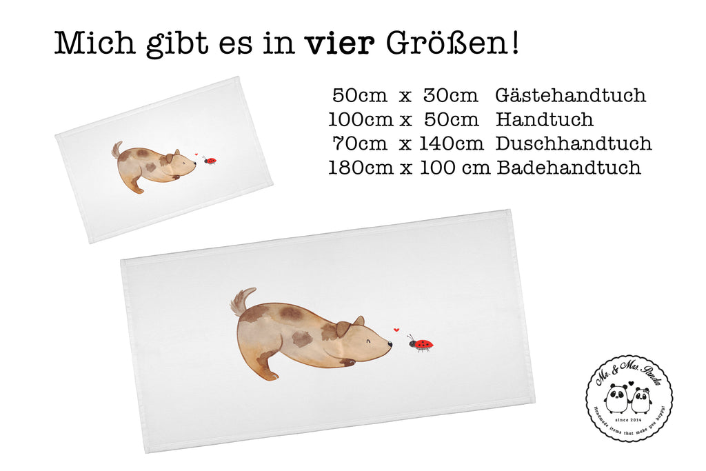 XL Badehandtuch Hund Marienkäfer Handtuch, Badetuch, Duschtuch, Strandtuch, Saunatuch, Hund, Hundemotiv, Haustier, Hunderasse, Tierliebhaber, Hundebesitzer, Sprüche, Hunde, Hundespruch, Marienkäfer, Mischling, Mischlinghund