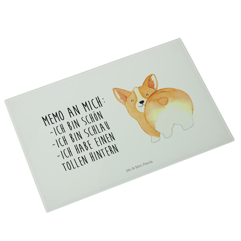 Medium Glas Schneidbrett Corgie Po Glasschneidebrett, Schneidebrett, Hund, Hundemotiv, Haustier, Hunderasse, Tierliebhaber, Hundebesitzer, Sprüche, Corgie, Hundeliebe, Motivation, Selbstliebe, Spruch