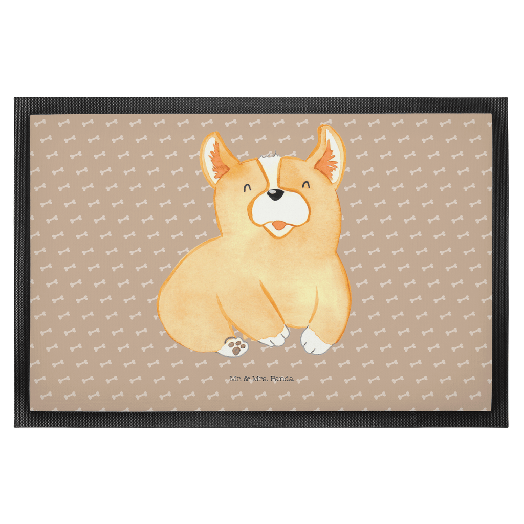 Fußmatte Corgie Corgie, Hund, Welsh Corgie Pembroke, britisch, Motivation, Spruch, Sprüche, Hundespruch, Lebensfreude	 Türvorleger, Schmutzmatte, Fußabtreter, Matte, Schmutzfänger, Fußabstreifer, Schmutzfangmatte, Türmatte, Motivfußmatte,  Haustürmatte, Vorleger  Hund, Hundemotiv, Haustier, Hunderasse, Tierliebhaber, Hundebesitzer, Sprüche