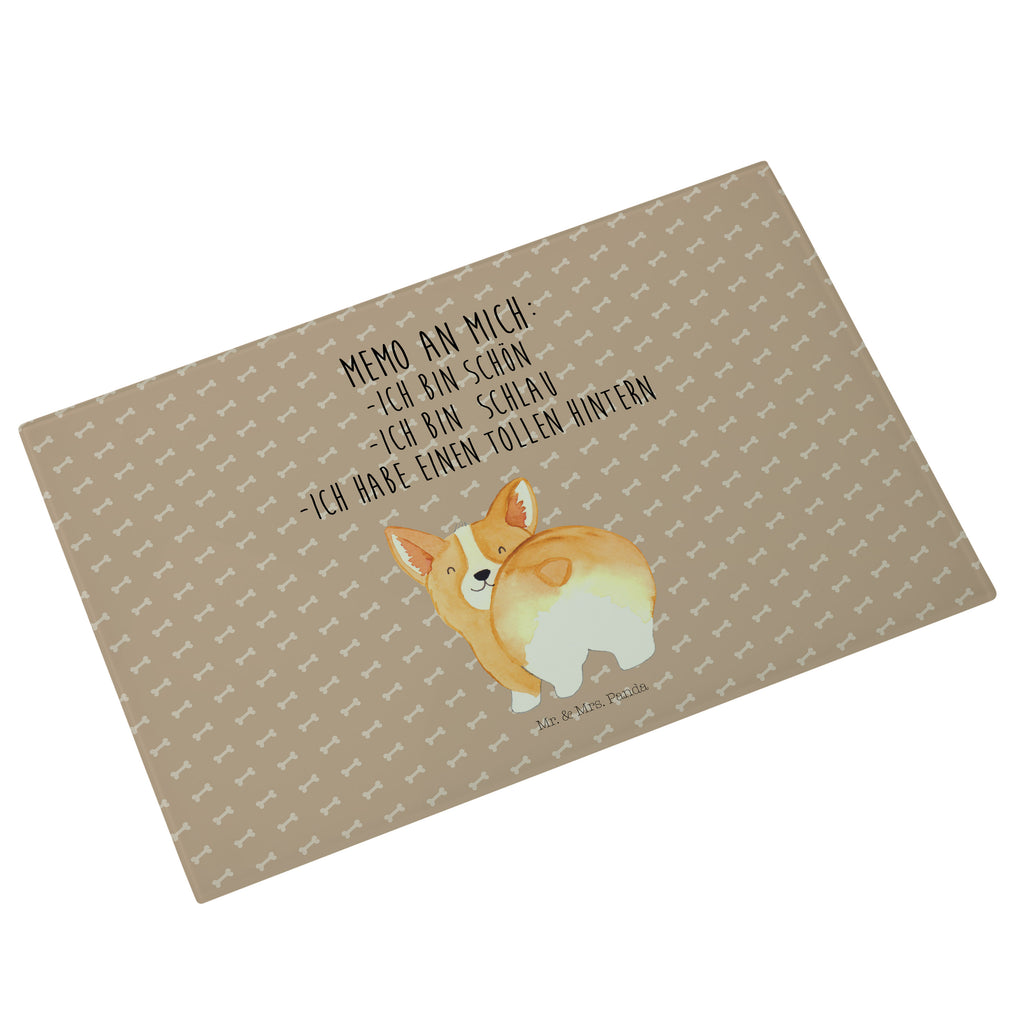 Medium Glas Schneidbrett Corgie Po Glasschneidebrett, Schneidebrett, Hund, Hundemotiv, Haustier, Hunderasse, Tierliebhaber, Hundebesitzer, Sprüche, Corgie, Hundeliebe, Motivation, Selbstliebe, Spruch