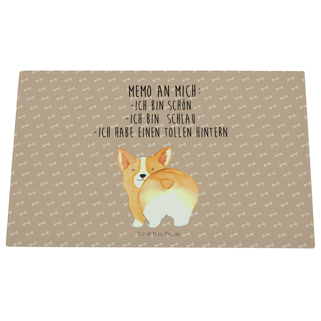 Medium Glas Schneidbrett Corgie Po Glasschneidebrett, Schneidebrett, Hund, Hundemotiv, Haustier, Hunderasse, Tierliebhaber, Hundebesitzer, Sprüche, Corgie, Hundeliebe, Motivation, Selbstliebe, Spruch
