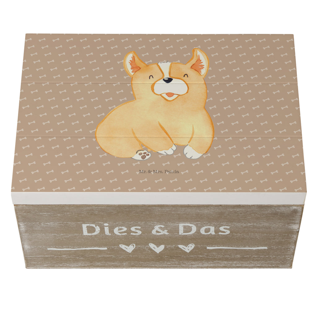 Holzkiste Corgie Holzkiste, Kiste, Schatzkiste, Truhe, Schatulle, XXL, Erinnerungsbox, Erinnerungskiste, Dekokiste, Aufbewahrungsbox, Hund, Hundemotiv, Haustier, Hunderasse, Tierliebhaber, Hundebesitzer, Sprüche, Corgie, Welsh Corgie Pembroke, britisch, Motivation, Spruch, Hundespruch, Lebensfreude