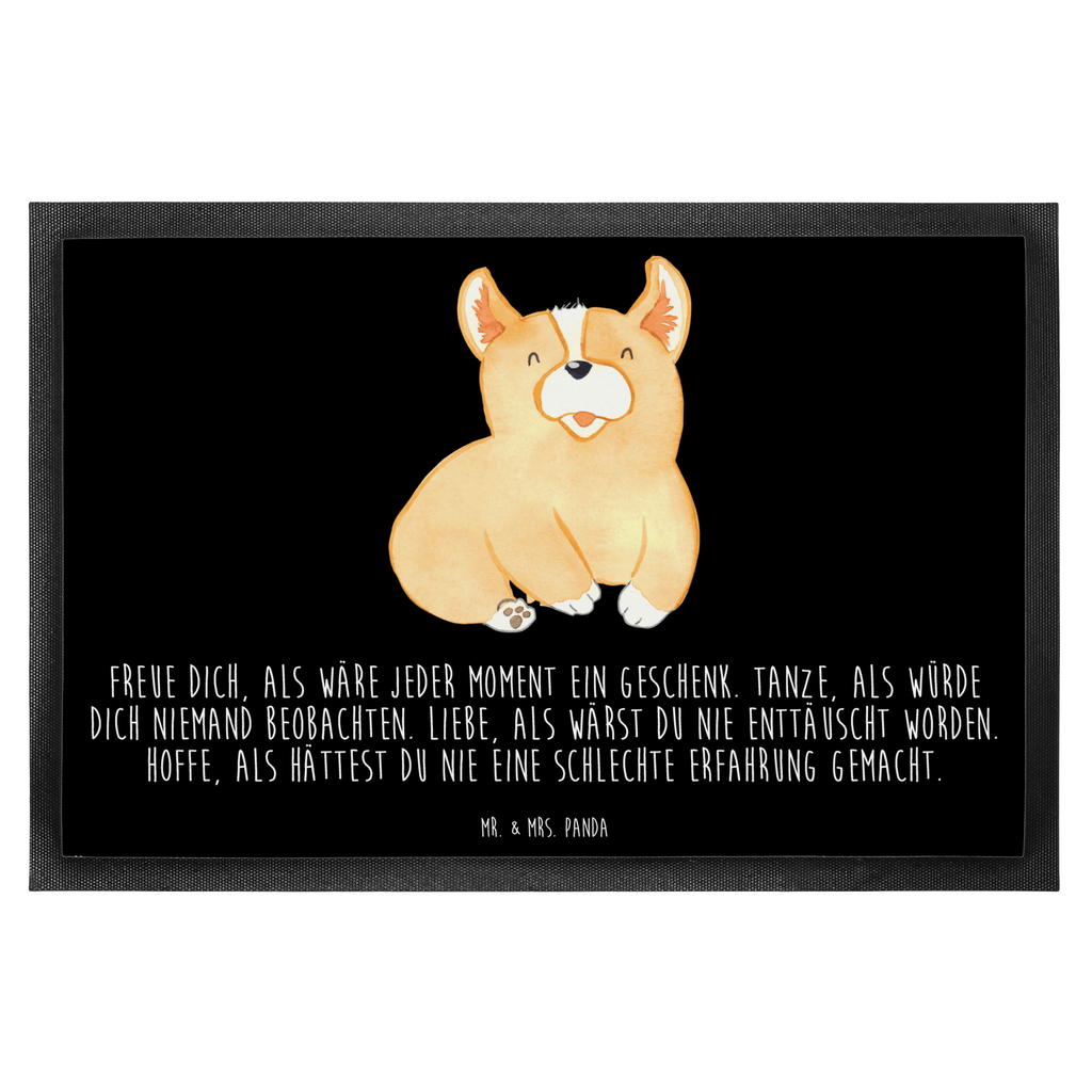 Fußmatte Corgie Corgie, Hund, Welsh Corgie Pembroke, britisch, Motivation, Spruch, Sprüche, Hundespruch, Lebensfreude	 Türvorleger, Schmutzmatte, Fußabtreter, Matte, Schmutzfänger, Fußabstreifer, Schmutzfangmatte, Türmatte, Motivfußmatte,  Haustürmatte, Vorleger  Hund, Hundemotiv, Haustier, Hunderasse, Tierliebhaber, Hundebesitzer, Sprüche