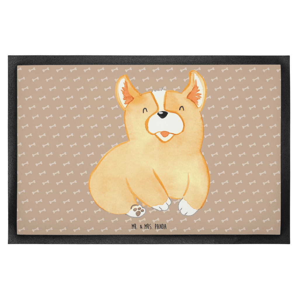 Fußmatte Corgie Corgie, Hund, Welsh Corgie Pembroke, britisch, Motivation, Spruch, Sprüche, Hundespruch, Lebensfreude	 Türvorleger, Schmutzmatte, Fußabtreter, Matte, Schmutzfänger, Fußabstreifer, Schmutzfangmatte, Türmatte, Motivfußmatte,  Haustürmatte, Vorleger  Hund, Hundemotiv, Haustier, Hunderasse, Tierliebhaber, Hundebesitzer, Sprüche