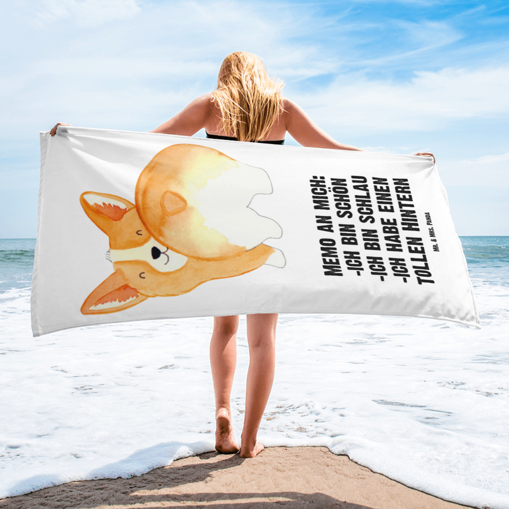 XL Badehandtuch Corgie Po Handtuch, Badetuch, Duschtuch, Strandtuch, Saunatuch, Hund, Hundemotiv, Haustier, Hunderasse, Tierliebhaber, Hundebesitzer, Sprüche, Corgie, Hundeliebe, Motivation, Selbstliebe, Spruch