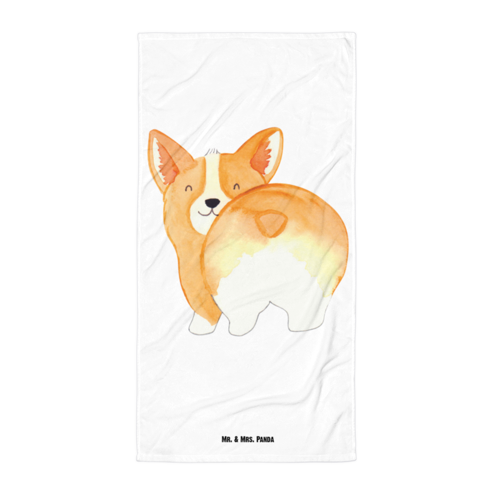 XL Badehandtuch Corgie Po Handtuch, Badetuch, Duschtuch, Strandtuch, Saunatuch, Hund, Hundemotiv, Haustier, Hunderasse, Tierliebhaber, Hundebesitzer, Sprüche, Corgie, Hundeliebe, Motivation, Selbstliebe, Spruch