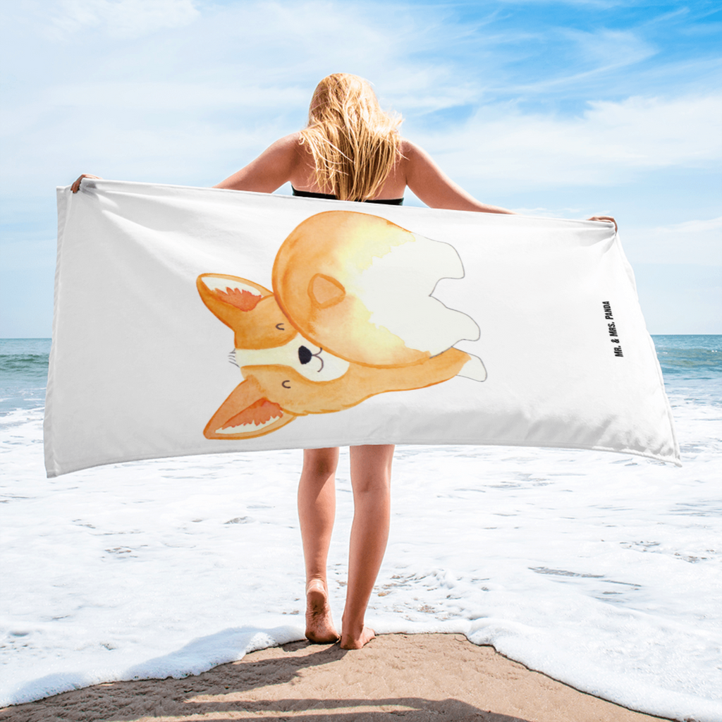 XL Badehandtuch Corgie Po Handtuch, Badetuch, Duschtuch, Strandtuch, Saunatuch, Hund, Hundemotiv, Haustier, Hunderasse, Tierliebhaber, Hundebesitzer, Sprüche, Corgie, Hundeliebe, Motivation, Selbstliebe, Spruch