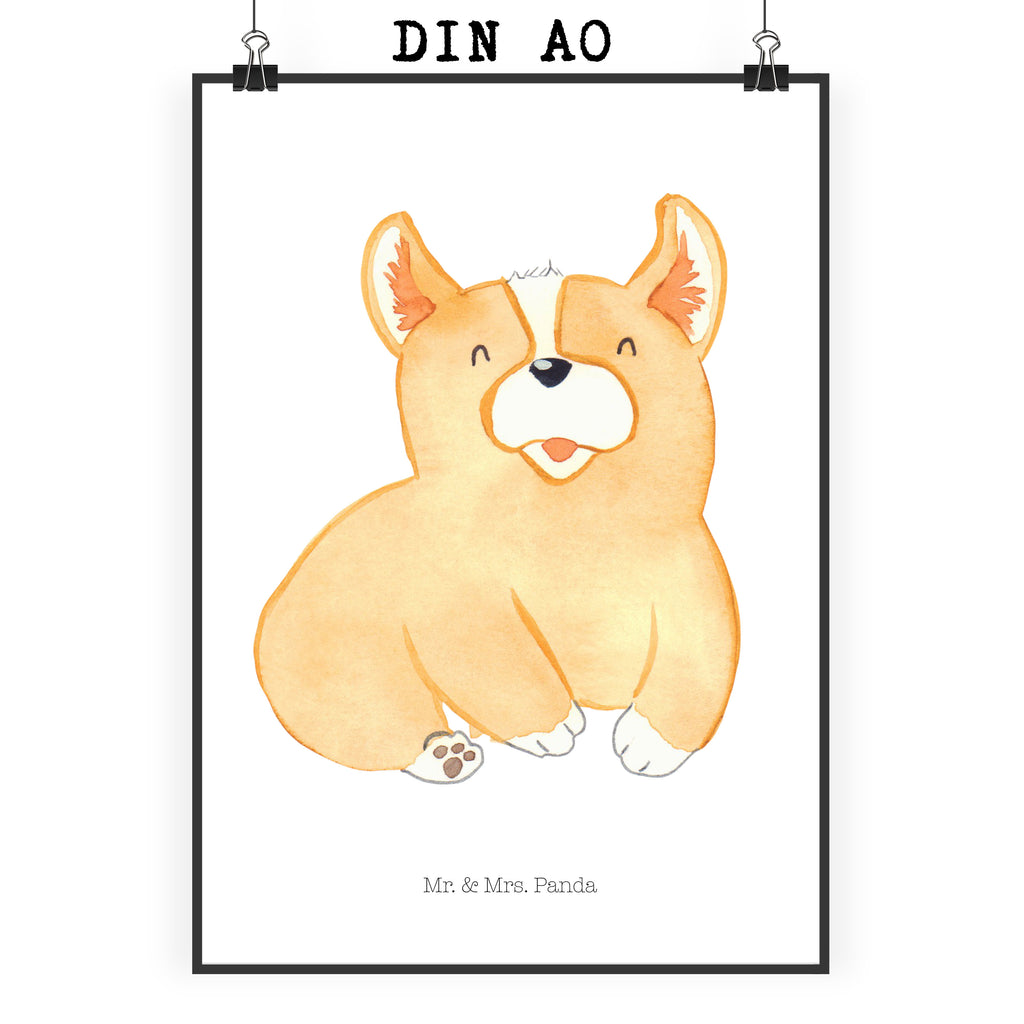 Poster Corgie Poster, Wandposter, Bild, Wanddeko, Küchenposter, Kinderposter, Wanddeko Bild, Raumdekoration, Wanddekoration, Handgemaltes Poster, Mr. & Mrs. Panda Poster, Designposter, Kunstdruck, Posterdruck, Hund, Hundemotiv, Haustier, Hunderasse, Tierliebhaber, Hundebesitzer, Sprüche, Corgie, Welsh Corgie Pembroke, britisch, Motivation, Spruch, Hundespruch, Lebensfreude
