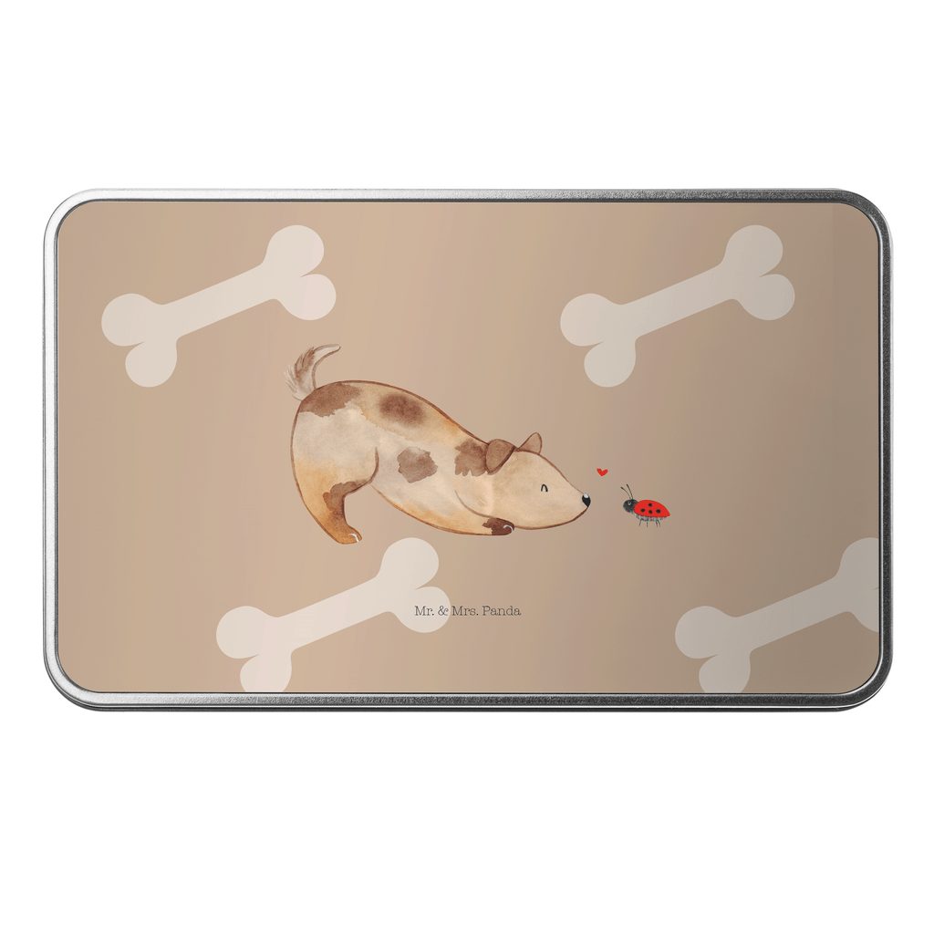 Metalldose rechteckig Hund Marienkäfer Blechdose, Metalldose, Blechbox, Container, Keksdose, Vorratsdose, Vorratsbox, Döschen, Versperbox, Vesperdose, Aufbewahrungsdose, Aufbewahrungsbox, Aluminiumdose, Dose, Hund, Hundemotiv, Haustier, Hunderasse, Tierliebhaber, Hundebesitzer, Sprüche, Hunde, Hundespruch, Marienkäfer, Mischling, Mischlinghund