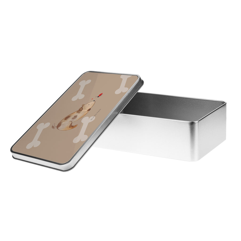 Metalldose rechteckig Hund Marienkäfer Blechdose, Metalldose, Blechbox, Container, Keksdose, Vorratsdose, Vorratsbox, Döschen, Versperbox, Vesperdose, Aufbewahrungsdose, Aufbewahrungsbox, Aluminiumdose, Dose, Hund, Hundemotiv, Haustier, Hunderasse, Tierliebhaber, Hundebesitzer, Sprüche, Hunde, Hundespruch, Marienkäfer, Mischling, Mischlinghund