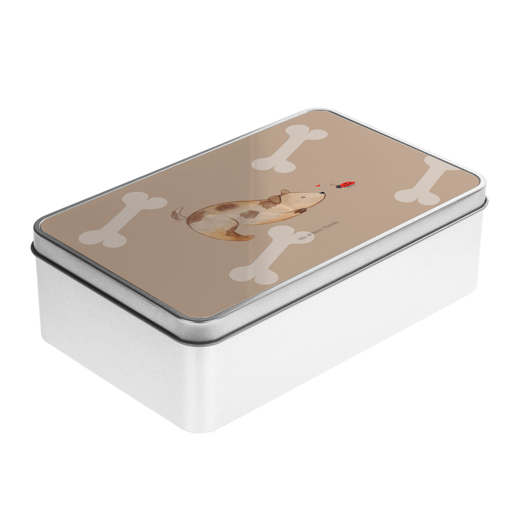 Metalldose rechteckig Hund Marienkäfer Blechdose, Metalldose, Blechbox, Container, Keksdose, Vorratsdose, Vorratsbox, Döschen, Versperbox, Vesperdose, Aufbewahrungsdose, Aufbewahrungsbox, Aluminiumdose, Dose, Hund, Hundemotiv, Haustier, Hunderasse, Tierliebhaber, Hundebesitzer, Sprüche, Hunde, Hundespruch, Marienkäfer, Mischling, Mischlinghund
