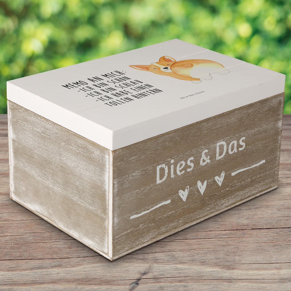 Holzkiste Corgie Po Holzkiste, Kiste, Schatzkiste, Truhe, Schatulle, XXL, Erinnerungsbox, Erinnerungskiste, Dekokiste, Aufbewahrungsbox, Hund, Hundemotiv, Haustier, Hunderasse, Tierliebhaber, Hundebesitzer, Sprüche, Corgie, Hundeliebe, Motivation, Selbstliebe, Spruch