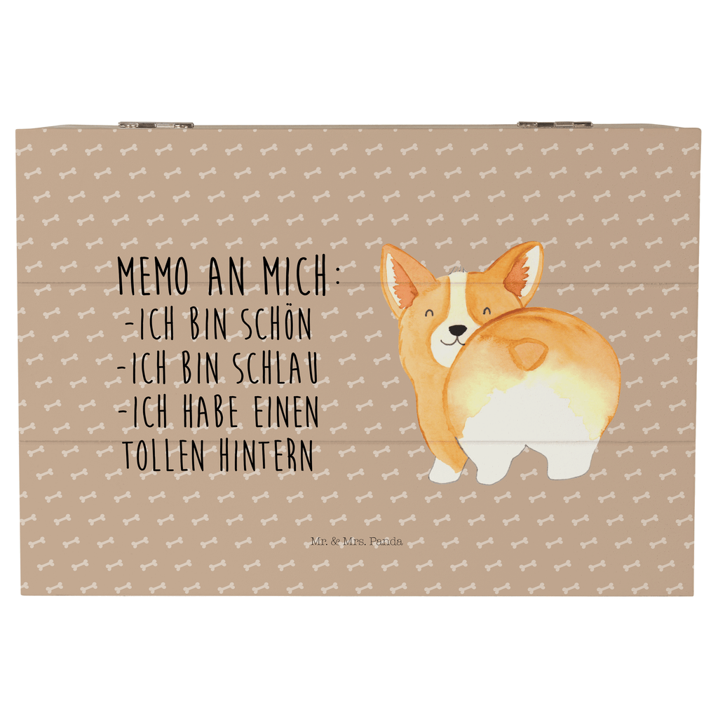 Holzkiste Corgie Po Holzkiste, Kiste, Schatzkiste, Truhe, Schatulle, XXL, Erinnerungsbox, Erinnerungskiste, Dekokiste, Aufbewahrungsbox, Hund, Hundemotiv, Haustier, Hunderasse, Tierliebhaber, Hundebesitzer, Sprüche, Corgie, Hundeliebe, Motivation, Selbstliebe, Spruch