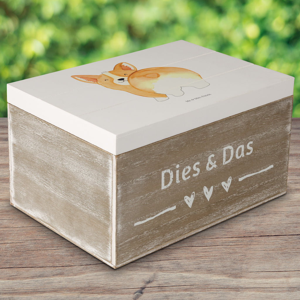 Holzkiste Corgie Po Holzkiste, Kiste, Schatzkiste, Truhe, Schatulle, XXL, Erinnerungsbox, Erinnerungskiste, Dekokiste, Aufbewahrungsbox, Hund, Hundemotiv, Haustier, Hunderasse, Tierliebhaber, Hundebesitzer, Sprüche, Corgie, Hundeliebe, Motivation, Selbstliebe, Spruch