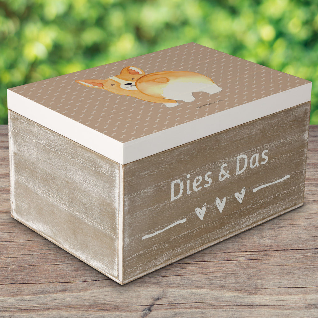 Holzkiste Corgie Po Holzkiste, Kiste, Schatzkiste, Truhe, Schatulle, XXL, Erinnerungsbox, Erinnerungskiste, Dekokiste, Aufbewahrungsbox, Hund, Hundemotiv, Haustier, Hunderasse, Tierliebhaber, Hundebesitzer, Sprüche, Corgie, Hundeliebe, Motivation, Selbstliebe, Spruch