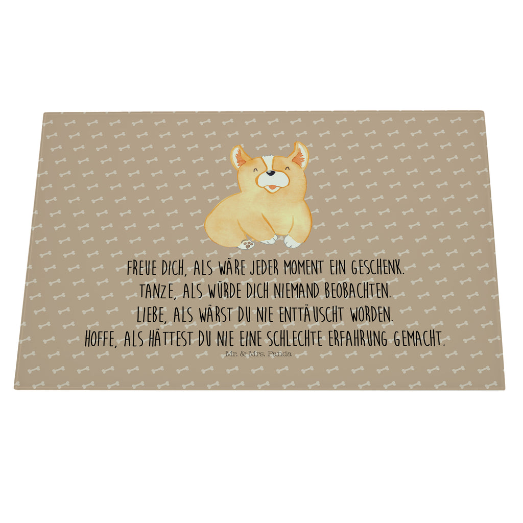 XL Glas Schneidbrett Corgie Glasschneidebrett, Schneidebrett, Frühstücksbrett, Küche, Hund, Hundemotiv, Haustier, Hunderasse, Tierliebhaber, Hundebesitzer, Sprüche, Corgie, Welsh Corgie Pembroke, britisch, Motivation, Spruch, Hundespruch, Lebensfreude