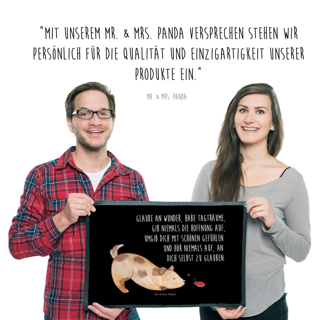 Fußmatte Hund Marienkäfer Hund, Hunde, Hundespruch, Sprüche, Marienkäfer, Mischling, Mischlinghund Türvorleger, Schmutzmatte, Fußabtreter, Matte, Schmutzfänger, Fußabstreifer, Schmutzfangmatte, Türmatte, Motivfußmatte,  Haustürmatte, Vorleger  Hund, Hundemotiv, Haustier, Hunderasse, Tierliebhaber, Hundebesitzer, Sprüche
