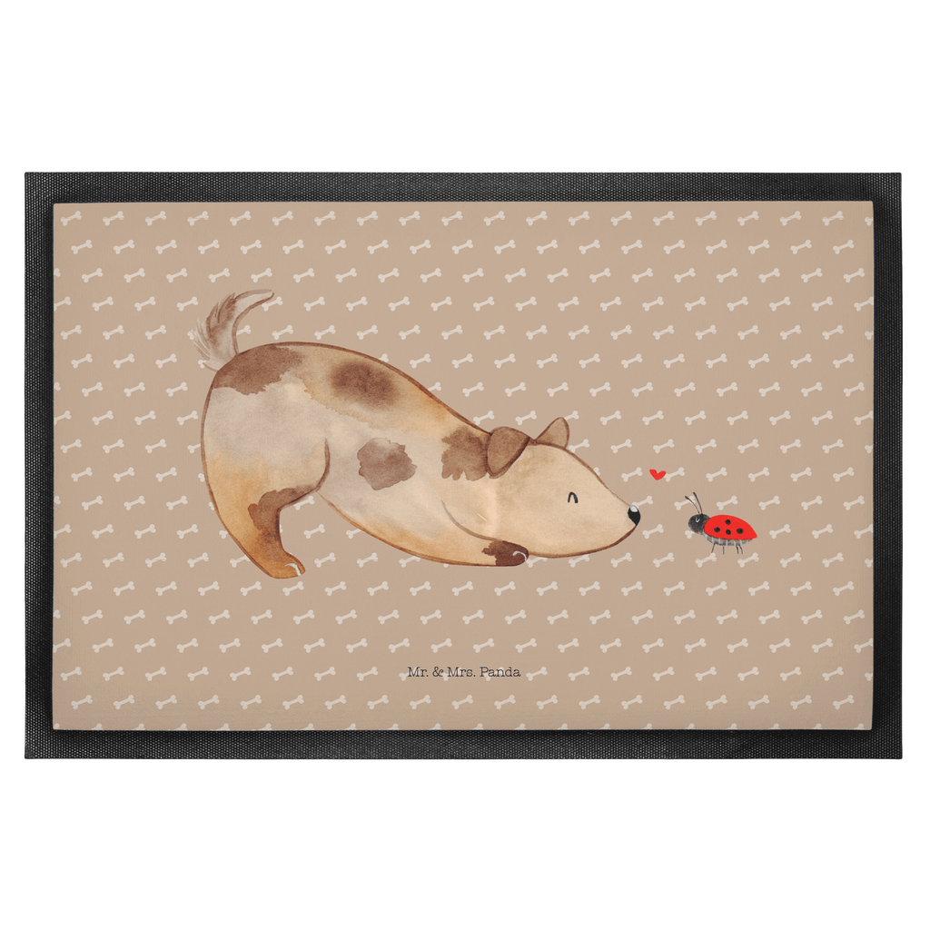 Fußmatte Hund Marienkäfer Hund, Hunde, Hundespruch, Sprüche, Marienkäfer, Mischling, Mischlinghund Türvorleger, Schmutzmatte, Fußabtreter, Matte, Schmutzfänger, Fußabstreifer, Schmutzfangmatte, Türmatte, Motivfußmatte,  Haustürmatte, Vorleger  Hund, Hundemotiv, Haustier, Hunderasse, Tierliebhaber, Hundebesitzer, Sprüche