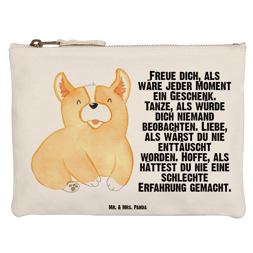 Schminktasche Corgie Schminktasche, Kosmetiktasche, Kosmetikbeutel, Stiftemäppchen, Etui, Federmappe, Makeup, XXL, Schminketui, Kosmetiketui, Schlamperetui, Hund, Hundemotiv, Haustier, Hunderasse, Tierliebhaber, Hundebesitzer, Sprüche, Corgie, Welsh Corgie Pembroke, britisch, Motivation, Spruch, Hundespruch, Lebensfreude