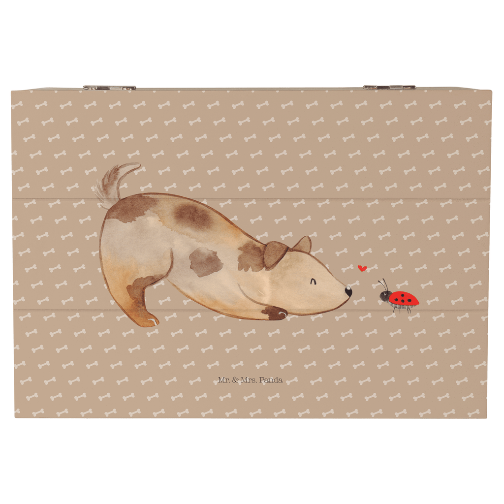 Holzkiste Hund Marienkäfer Holzkiste, Kiste, Schatzkiste, Truhe, Schatulle, XXL, Erinnerungsbox, Erinnerungskiste, Dekokiste, Aufbewahrungsbox, Hund, Hundemotiv, Haustier, Hunderasse, Tierliebhaber, Hundebesitzer, Sprüche, Hunde, Hundespruch, Marienkäfer, Mischling, Mischlinghund