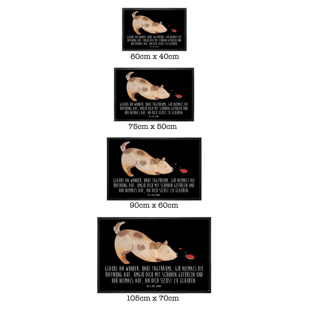 Fußmatte Hund Marienkäfer Hund, Hunde, Hundespruch, Sprüche, Marienkäfer, Mischling, Mischlinghund Türvorleger, Schmutzmatte, Fußabtreter, Matte, Schmutzfänger, Fußabstreifer, Schmutzfangmatte, Türmatte, Motivfußmatte,  Haustürmatte, Vorleger  Hund, Hundemotiv, Haustier, Hunderasse, Tierliebhaber, Hundebesitzer, Sprüche