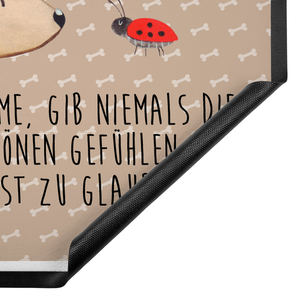 Fußmatte Hund Marienkäfer Hund, Hunde, Hundespruch, Sprüche, Marienkäfer, Mischling, Mischlinghund Türvorleger, Schmutzmatte, Fußabtreter, Matte, Schmutzfänger, Fußabstreifer, Schmutzfangmatte, Türmatte, Motivfußmatte,  Haustürmatte, Vorleger  Hund, Hundemotiv, Haustier, Hunderasse, Tierliebhaber, Hundebesitzer, Sprüche