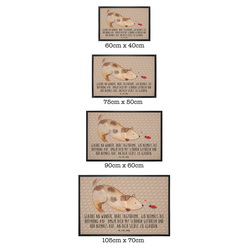 Fußmatte Hund Marienkäfer Hund, Hunde, Hundespruch, Sprüche, Marienkäfer, Mischling, Mischlinghund Türvorleger, Schmutzmatte, Fußabtreter, Matte, Schmutzfänger, Fußabstreifer, Schmutzfangmatte, Türmatte, Motivfußmatte,  Haustürmatte, Vorleger  Hund, Hundemotiv, Haustier, Hunderasse, Tierliebhaber, Hundebesitzer, Sprüche