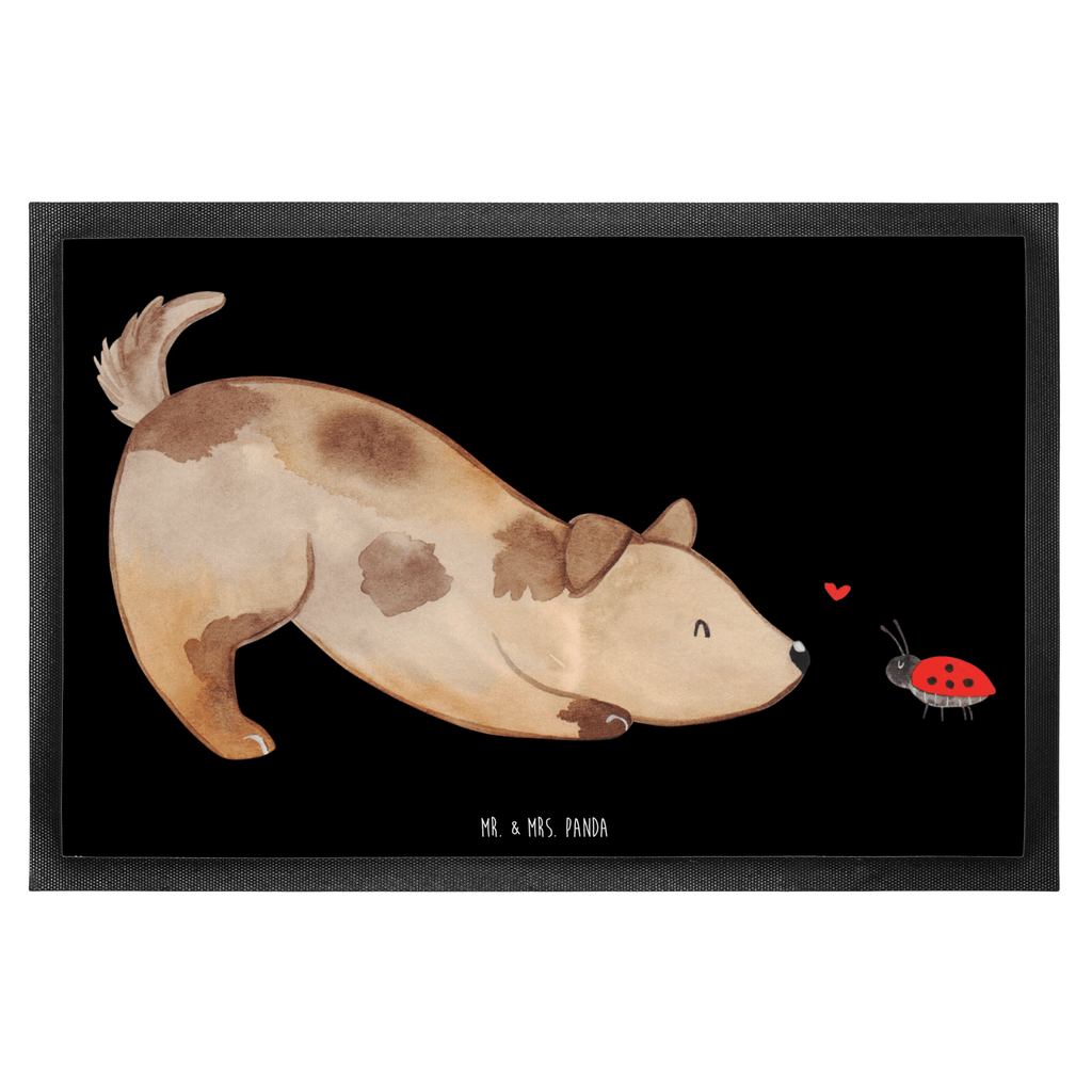 Fußmatte Hund Marienkäfer Hund, Hunde, Hundespruch, Sprüche, Marienkäfer, Mischling, Mischlinghund Türvorleger, Schmutzmatte, Fußabtreter, Matte, Schmutzfänger, Fußabstreifer, Schmutzfangmatte, Türmatte, Motivfußmatte,  Haustürmatte, Vorleger  Hund, Hundemotiv, Haustier, Hunderasse, Tierliebhaber, Hundebesitzer, Sprüche