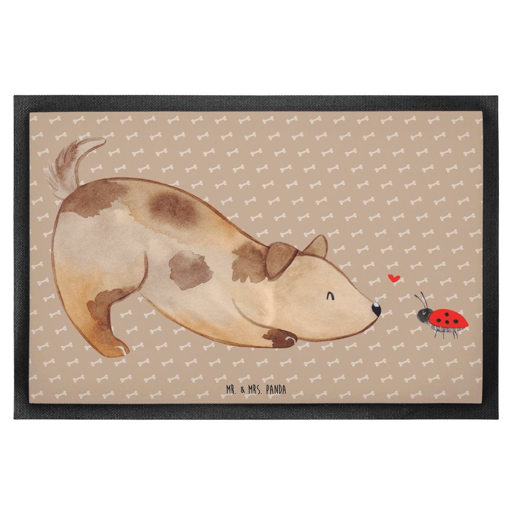 Fußmatte Hund Marienkäfer Hund, Hunde, Hundespruch, Sprüche, Marienkäfer, Mischling, Mischlinghund Türvorleger, Schmutzmatte, Fußabtreter, Matte, Schmutzfänger, Fußabstreifer, Schmutzfangmatte, Türmatte, Motivfußmatte,  Haustürmatte, Vorleger  Hund, Hundemotiv, Haustier, Hunderasse, Tierliebhaber, Hundebesitzer, Sprüche