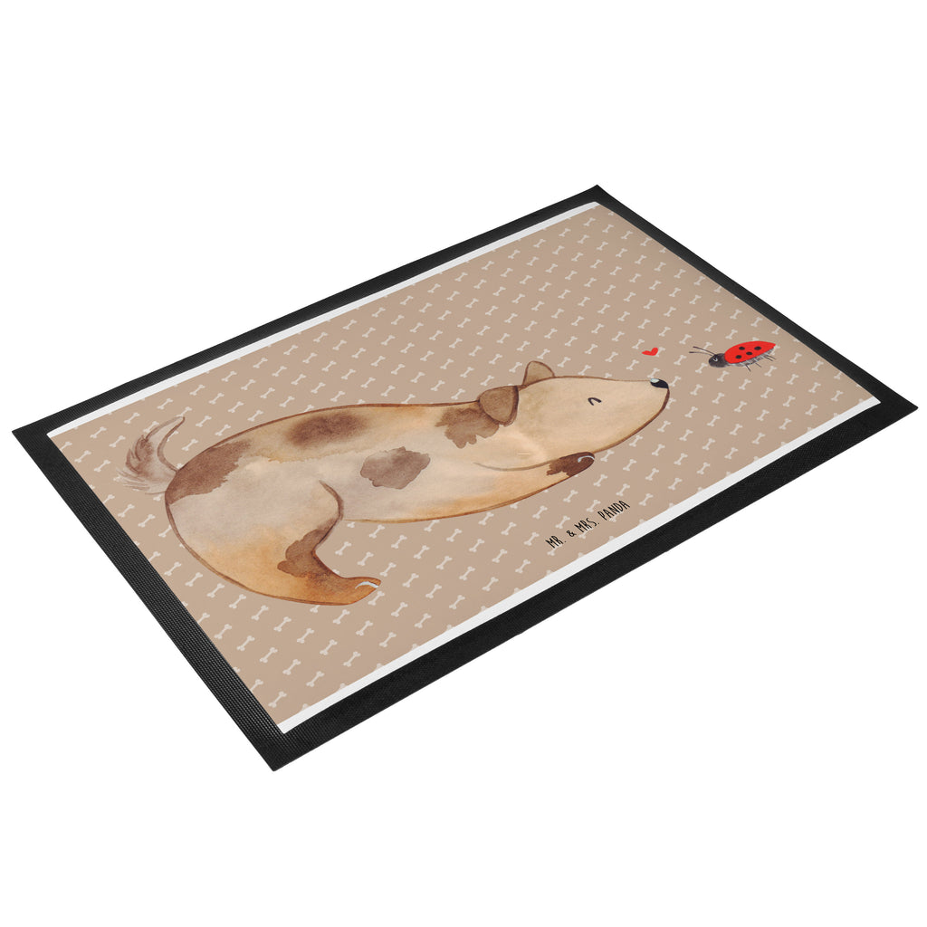 Fußmatte Hund Marienkäfer Hund, Hunde, Hundespruch, Sprüche, Marienkäfer, Mischling, Mischlinghund Türvorleger, Schmutzmatte, Fußabtreter, Matte, Schmutzfänger, Fußabstreifer, Schmutzfangmatte, Türmatte, Motivfußmatte,  Haustürmatte, Vorleger  Hund, Hundemotiv, Haustier, Hunderasse, Tierliebhaber, Hundebesitzer, Sprüche