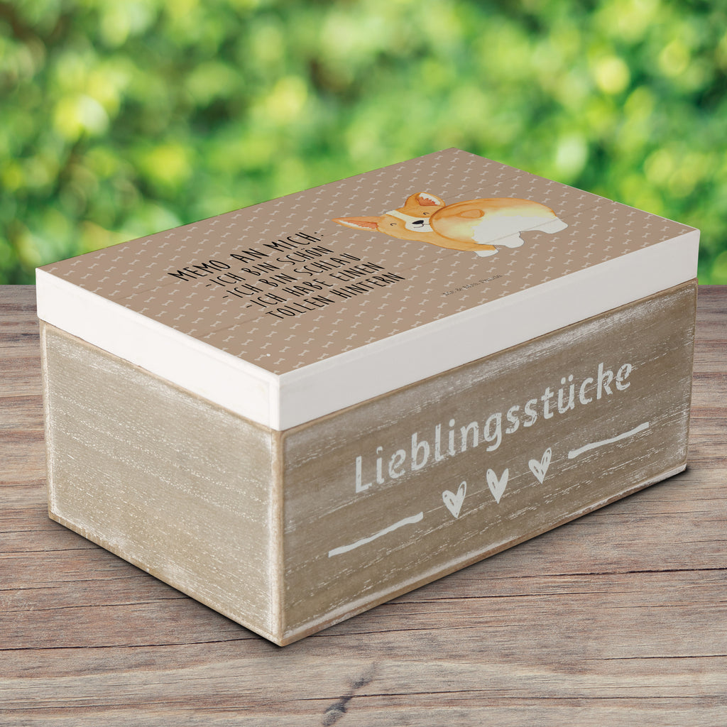 Holzkiste Corgie Po Holzkiste, Kiste, Schatzkiste, Truhe, Schatulle, XXL, Erinnerungsbox, Erinnerungskiste, Dekokiste, Aufbewahrungsbox, Hund, Hundemotiv, Haustier, Hunderasse, Tierliebhaber, Hundebesitzer, Sprüche, Corgie, Hundeliebe, Motivation, Selbstliebe, Spruch