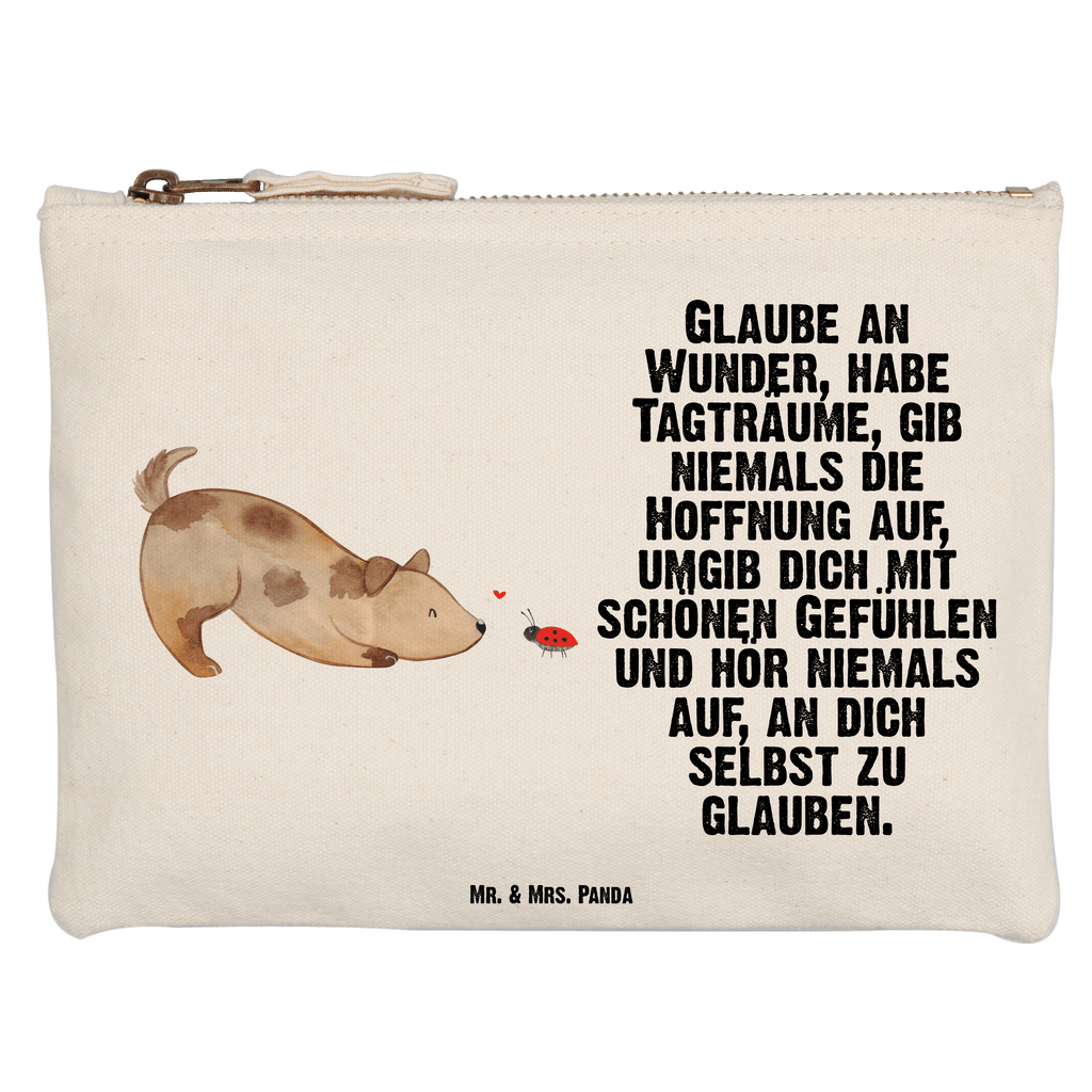 Schminktasche Hund Marienkäfer Schminktasche, Kosmetiktasche, Kosmetikbeutel, Stiftemäppchen, Etui, Federmappe, Makeup, XXL, Schminketui, Kosmetiketui, Schlamperetui, Hund, Hundemotiv, Haustier, Hunderasse, Tierliebhaber, Hundebesitzer, Sprüche, Hunde, Hundespruch, Marienkäfer, Mischling, Mischlinghund