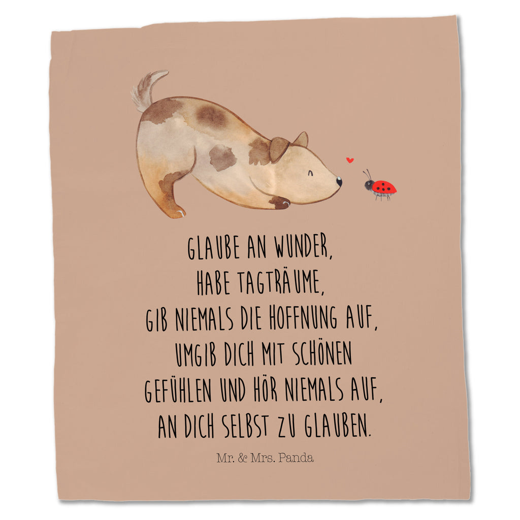 Tragetasche Hund Marienkäfer Beuteltasche, Beutel, Einkaufstasche, Jutebeutel, Stoffbeutel, Hund, Hundemotiv, Haustier, Hunderasse, Tierliebhaber, Hundebesitzer, Sprüche, Hunde, Hundespruch, Marienkäfer, Mischling, Mischlinghund