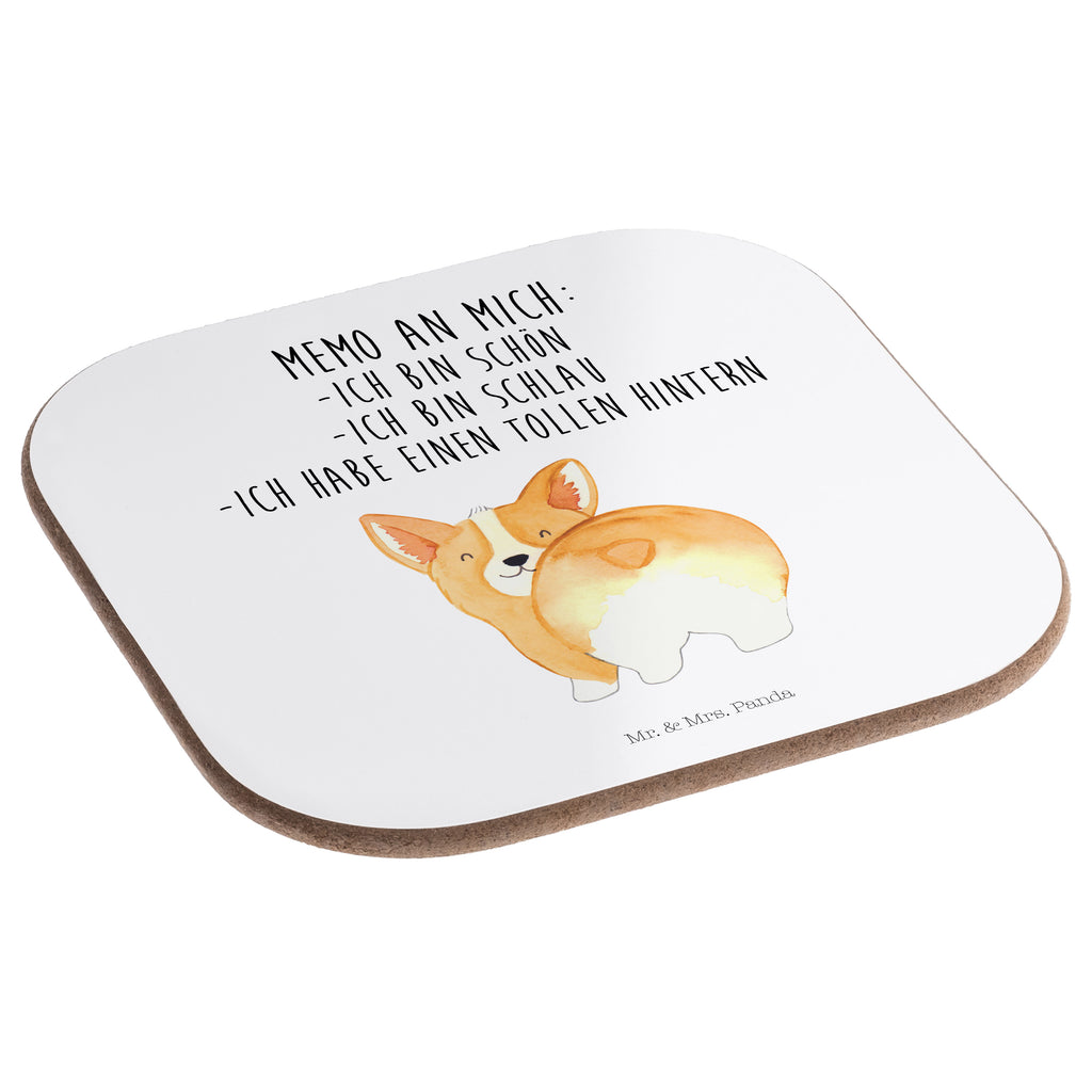 Quadratische Untersetzer Corgie Po Bierdeckel, Glasuntersetzer, Untersetzer Gläser, Getränkeuntersetzer, Hund, Hundemotiv, Haustier, Hunderasse, Tierliebhaber, Hundebesitzer, Sprüche, Corgie, Hundeliebe, Motivation, Selbstliebe, Spruch