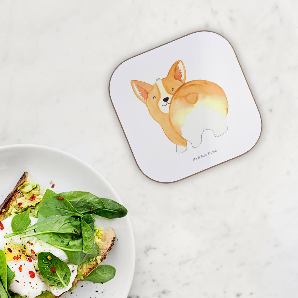 Quadratische Untersetzer Corgie Po Bierdeckel, Glasuntersetzer, Untersetzer Gläser, Getränkeuntersetzer, Hund, Hundemotiv, Haustier, Hunderasse, Tierliebhaber, Hundebesitzer, Sprüche, Corgie, Hundeliebe, Motivation, Selbstliebe, Spruch