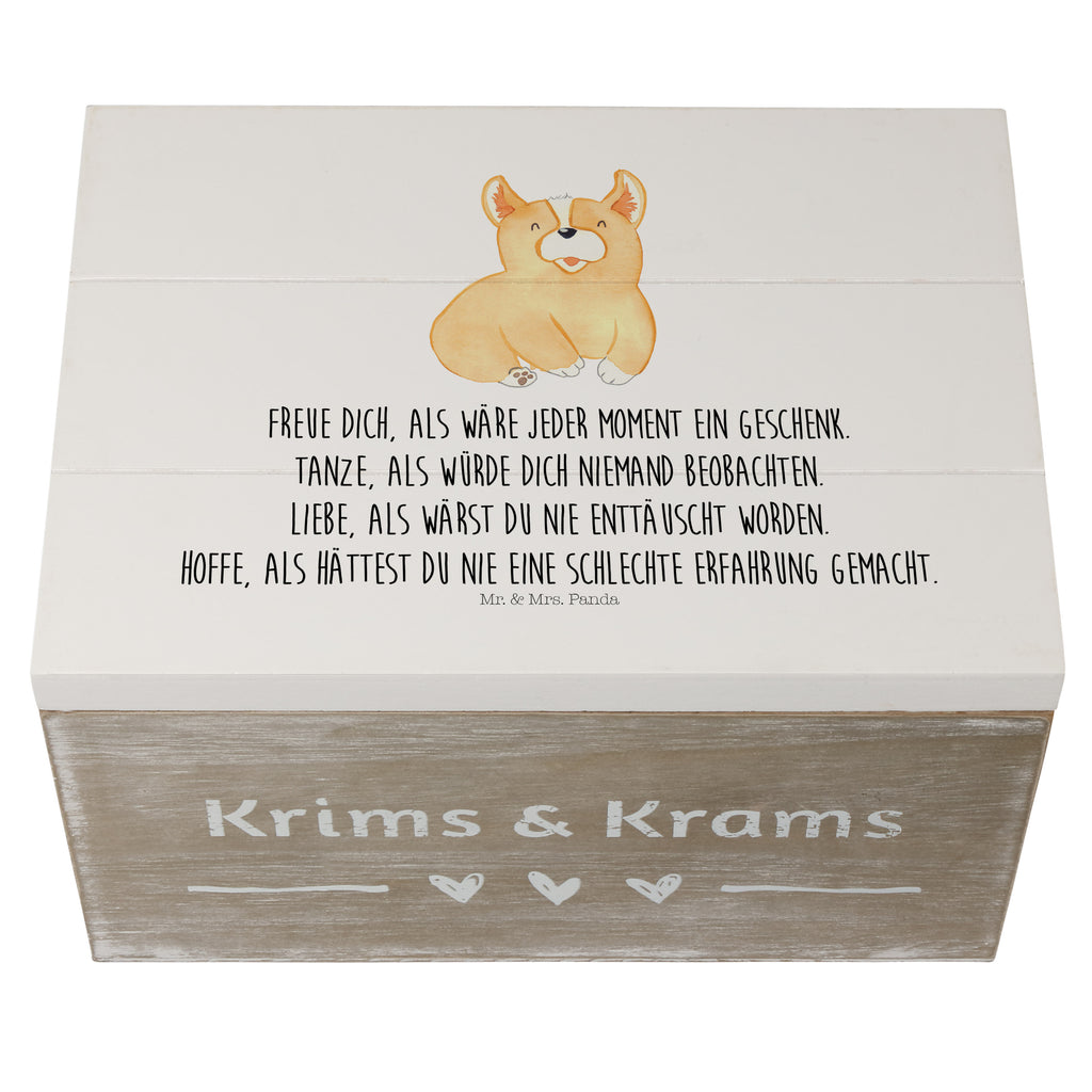Holzkiste Corgie Holzkiste, Kiste, Schatzkiste, Truhe, Schatulle, XXL, Erinnerungsbox, Erinnerungskiste, Dekokiste, Aufbewahrungsbox, Hund, Hundemotiv, Haustier, Hunderasse, Tierliebhaber, Hundebesitzer, Sprüche, Corgie, Welsh Corgie Pembroke, britisch, Motivation, Spruch, Hundespruch, Lebensfreude