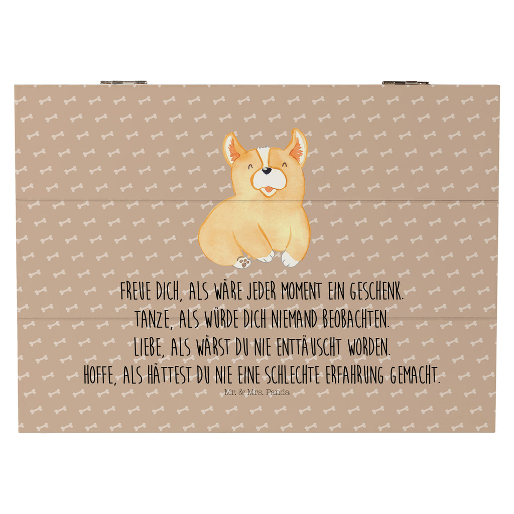 Holzkiste Corgie Holzkiste, Kiste, Schatzkiste, Truhe, Schatulle, XXL, Erinnerungsbox, Erinnerungskiste, Dekokiste, Aufbewahrungsbox, Hund, Hundemotiv, Haustier, Hunderasse, Tierliebhaber, Hundebesitzer, Sprüche, Corgie, Welsh Corgie Pembroke, britisch, Motivation, Spruch, Hundespruch, Lebensfreude